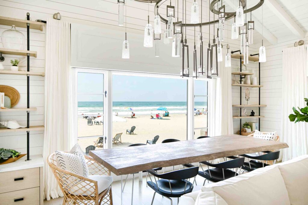 10 Interior Design Ideas to Create a Coastal Oasis in Your Shore Home, incorporate coastal lighting.